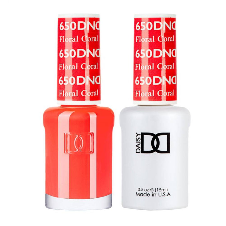 DND / Gel Nail Polish Matching Duo - Floral Coral 650