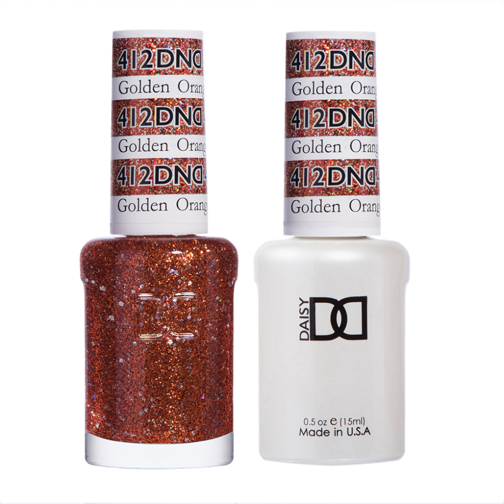 DND / Gel Nail Polish Matching Duo - Golden Orange Star 412