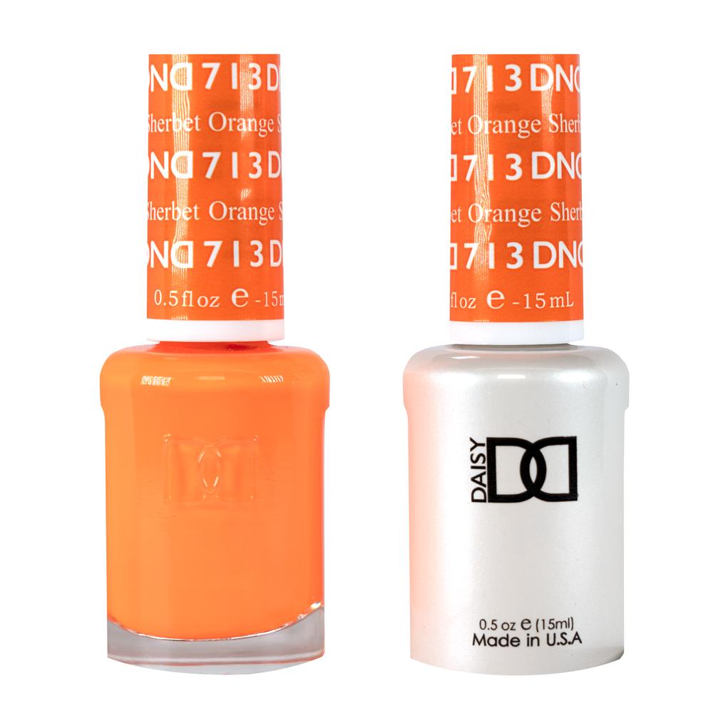 DND / Gel Nail Polish Matching Duo - Orange Sherbet 713