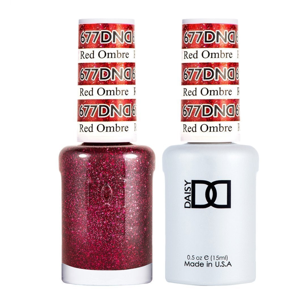 DND / Gel Nail Polish Matching Duo - Red Ombre 677