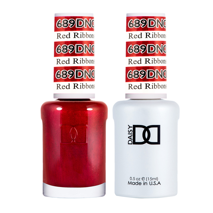 DND / Gel Nail Polish Matching Duo - Red Ribbons 689