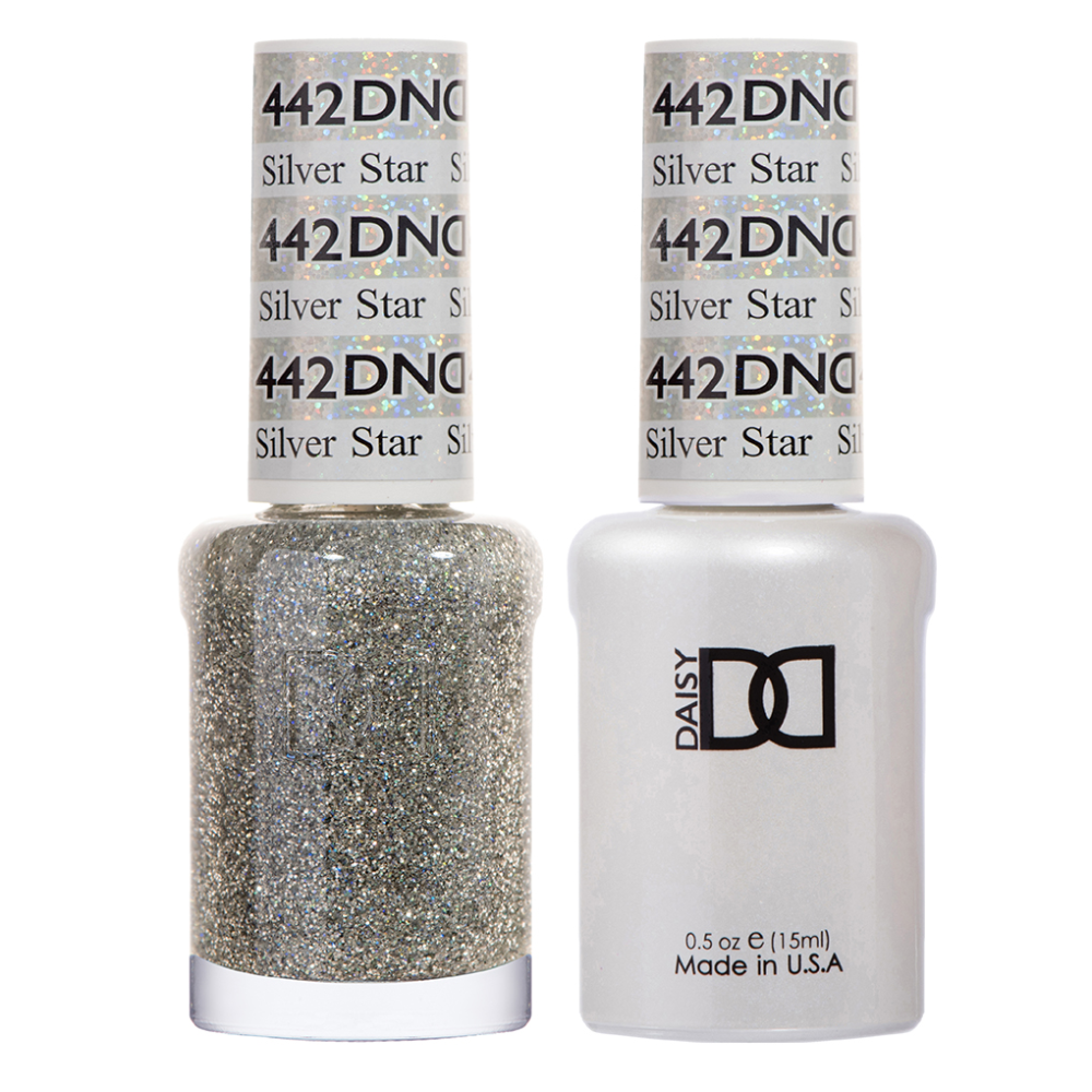DND / Gel Nail Polish Matching Duo - Silver Star 442