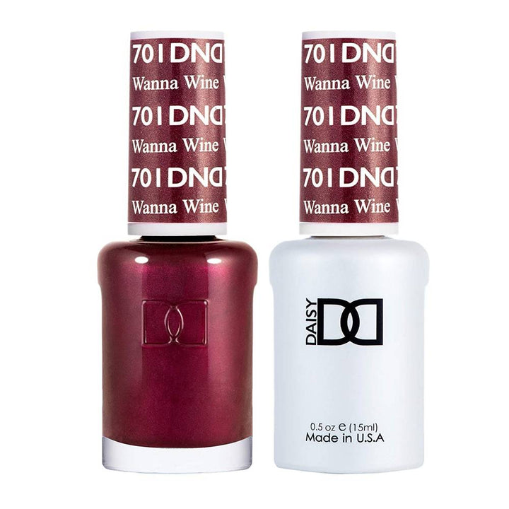DND / Gel Nail Polish Matching Duo - Wanna Wine 701