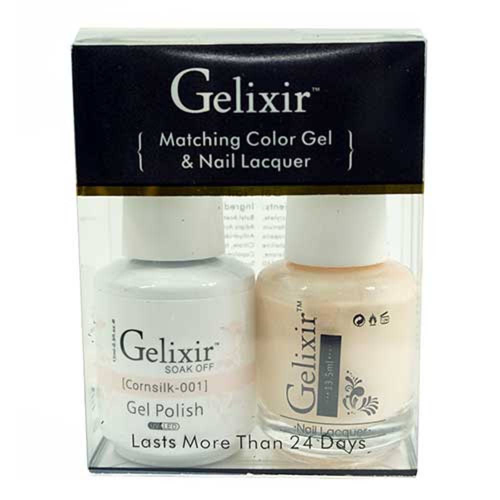 GELIXIR / Gel Nail Polish Matching Duo - 001 Cornsilk