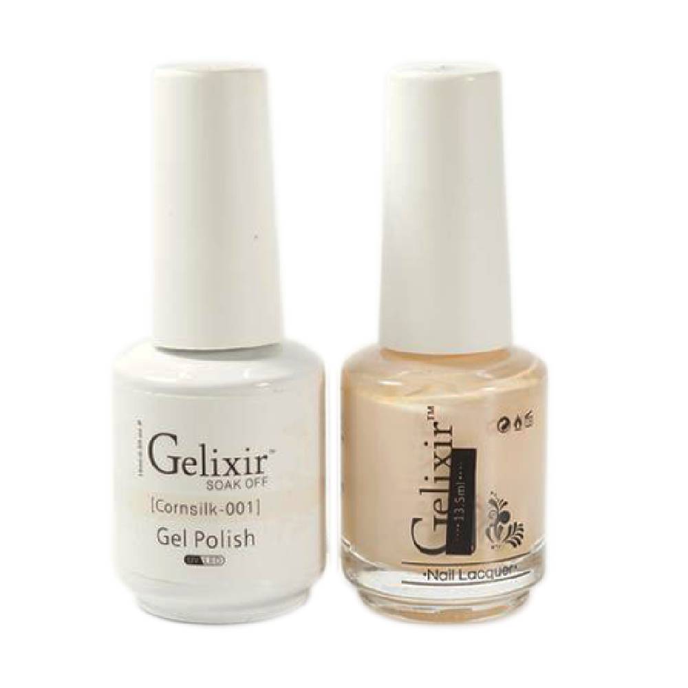GELIXIR / Gel Nail Polish Matching Duo - 001 Cornsilk
