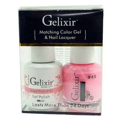 GELIXIR / Gel Nail Polish Matching Duo - 010 Angel Pink