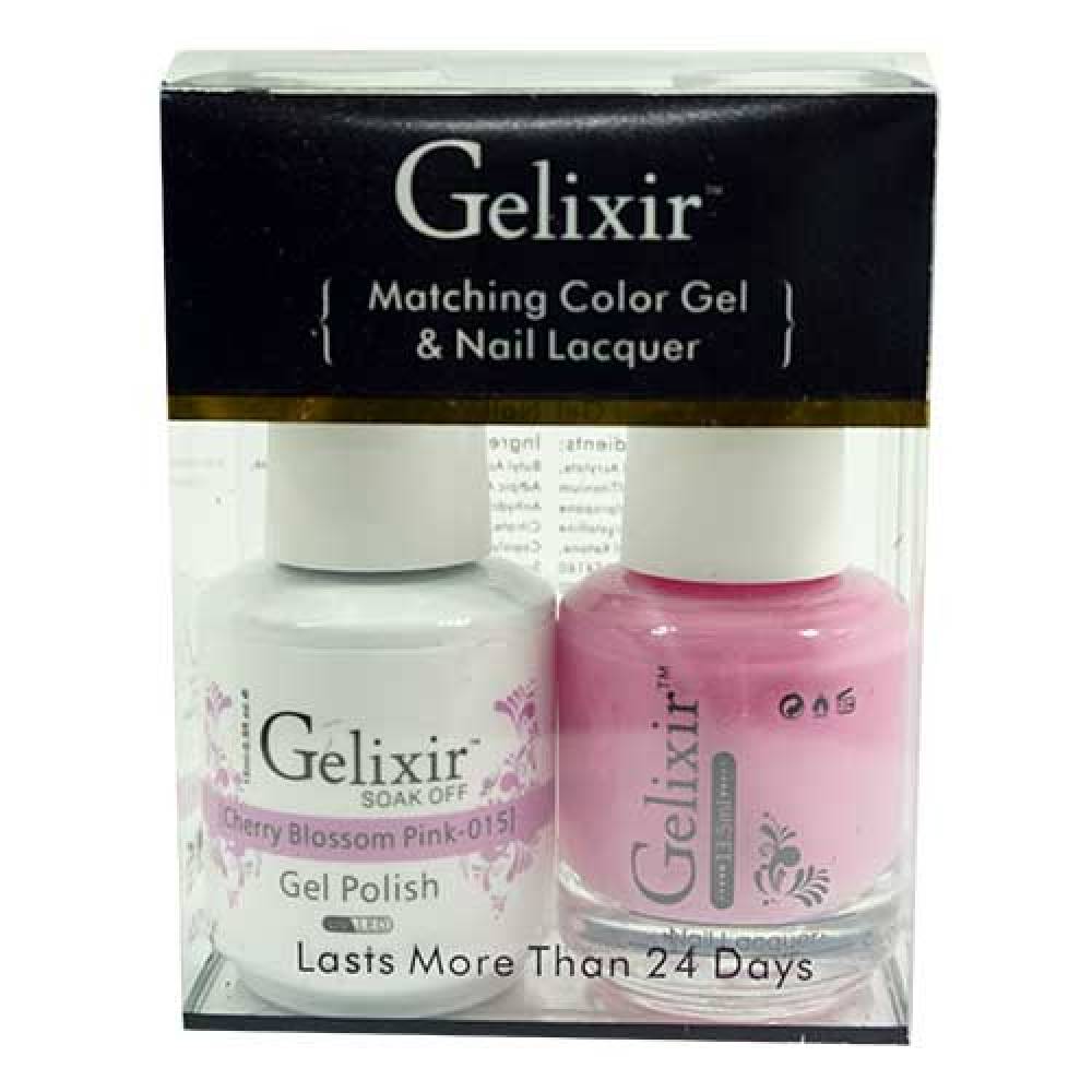 GELIXIR / Gel Nail Polish Matching Duo - 015 Cherry Blossom Pink