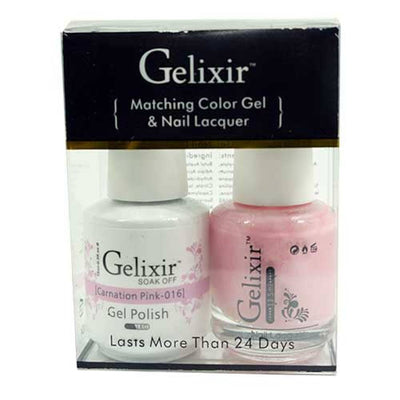 GELIXIR / Gel Nail Polish Matching Duo - 016 Carnation Pink