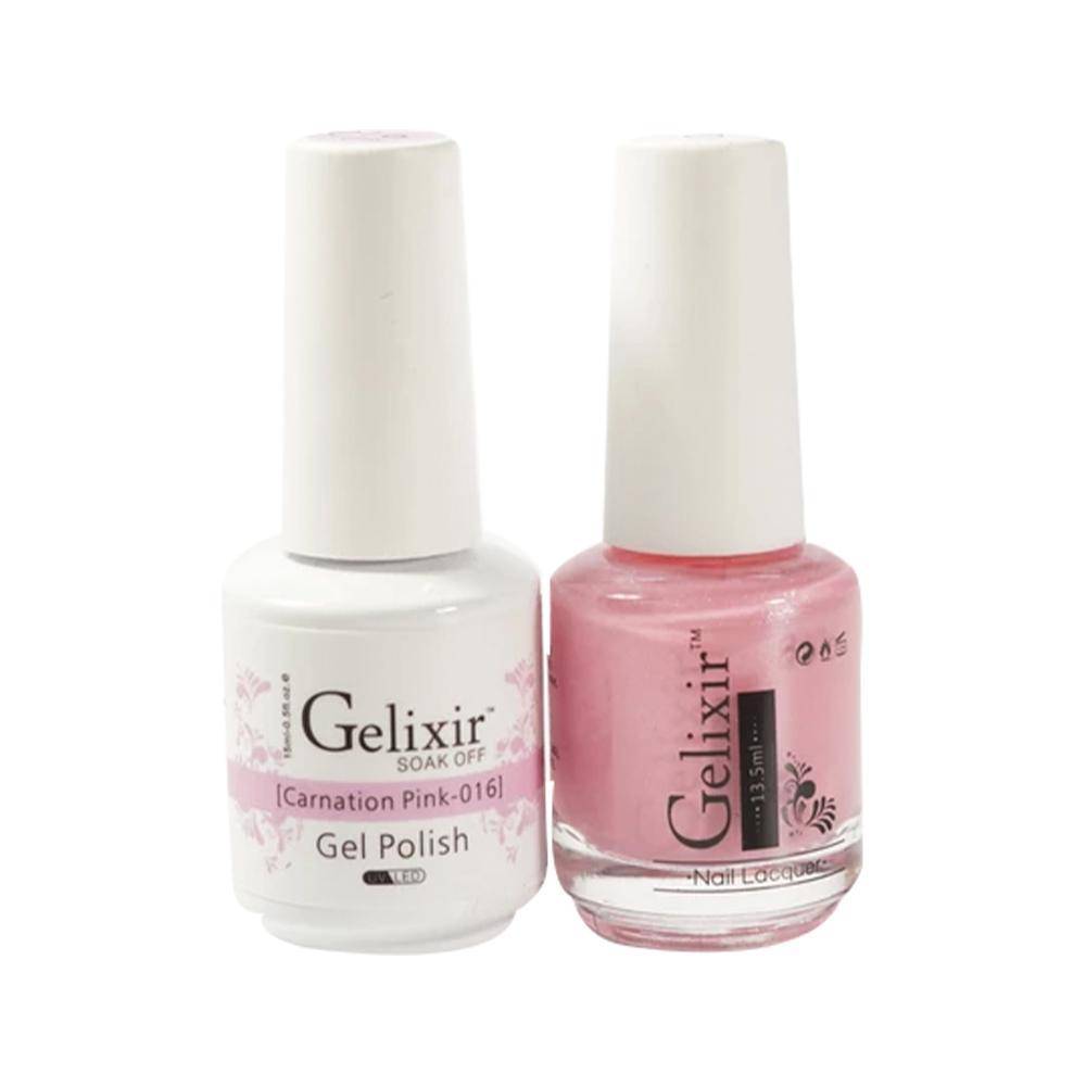 GELIXIR / Gel Nail Polish Matching Duo - 016 Carnation Pink
