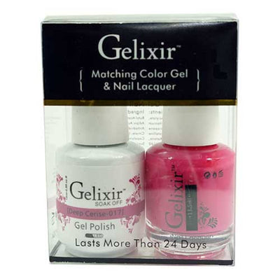GELIXIR / Gel Nail Polish Matching Duo - 017 Deep Cerise