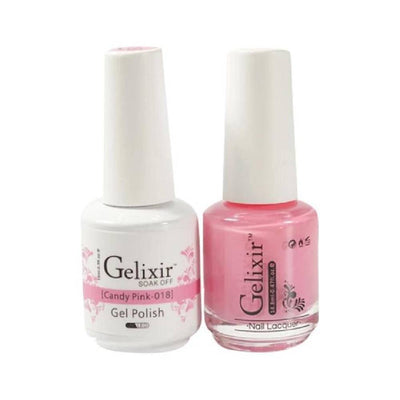 GELIXIR / Gel Nail Polish Matching Duo - 018 Candy Pink