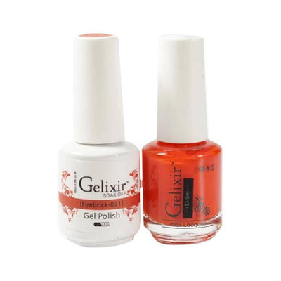 GELIXIR / Gel Nail Polish Matching Duo - 021 Firebrick