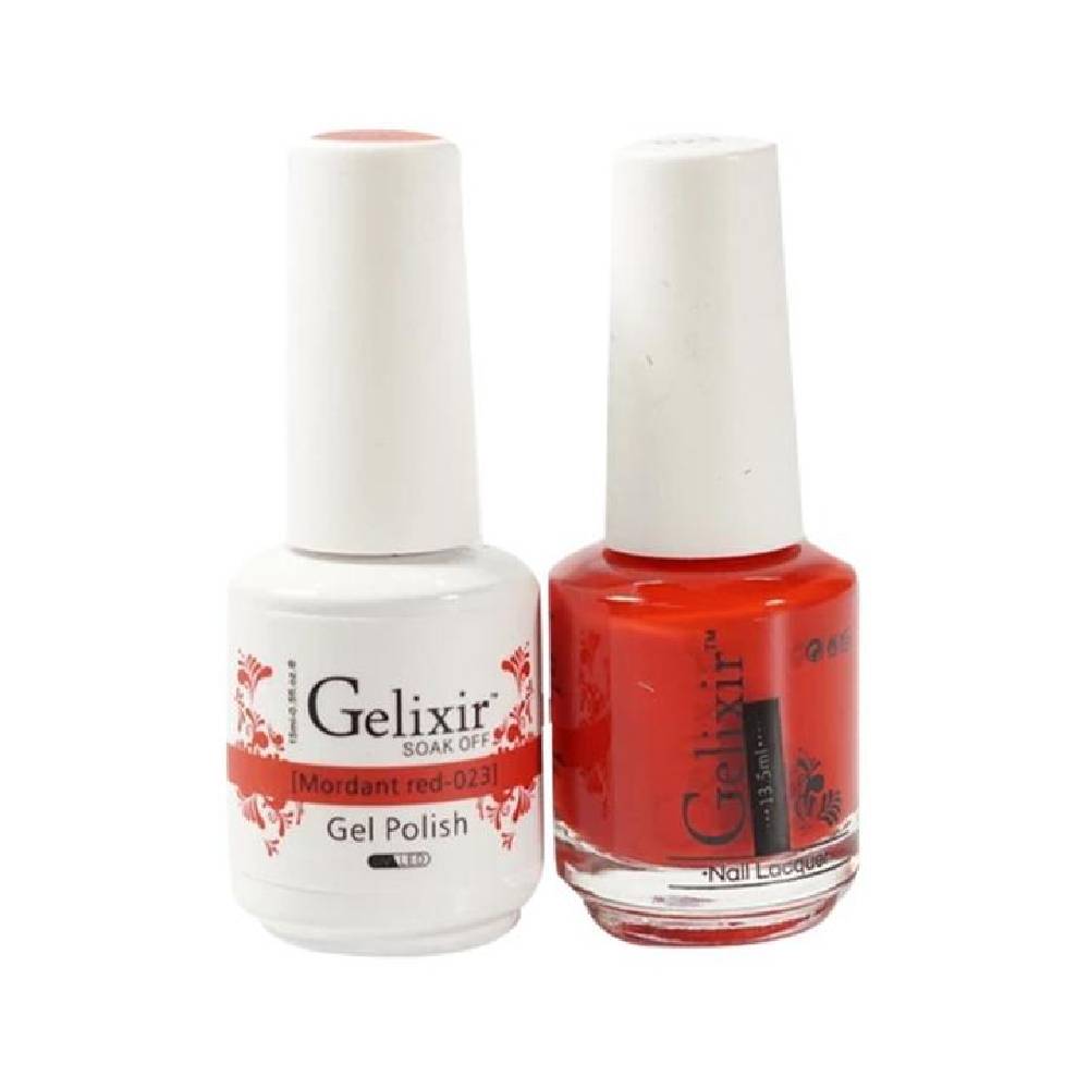 GELIXIR / Gel Nail Polish Matching Duo - 023 Mordant Red