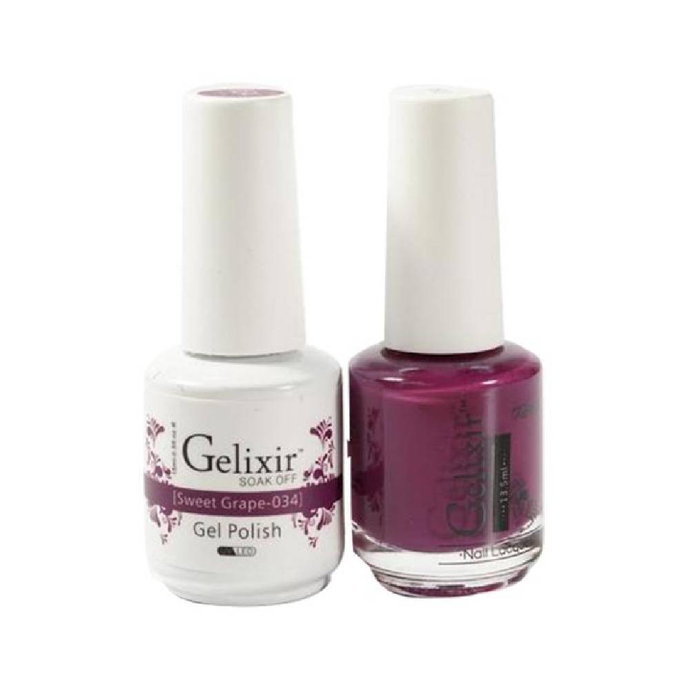 GELIXIR / Gel Nail Polish Matching Duo - 034 Sweet Grape
