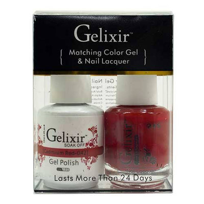 GELIXIR / Gel Nail Polish Matching Duo - 042 Cadmium Red