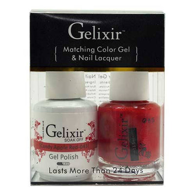 GELIXIR / Gel Nail Polish Matching Duo - 043 Candy Apple Red