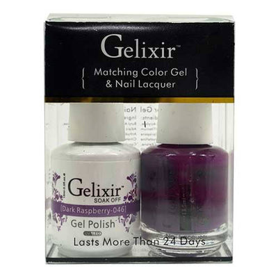 GELIXIR / Gel Nail Polish Matching Duo - 046 Dark Raspberry