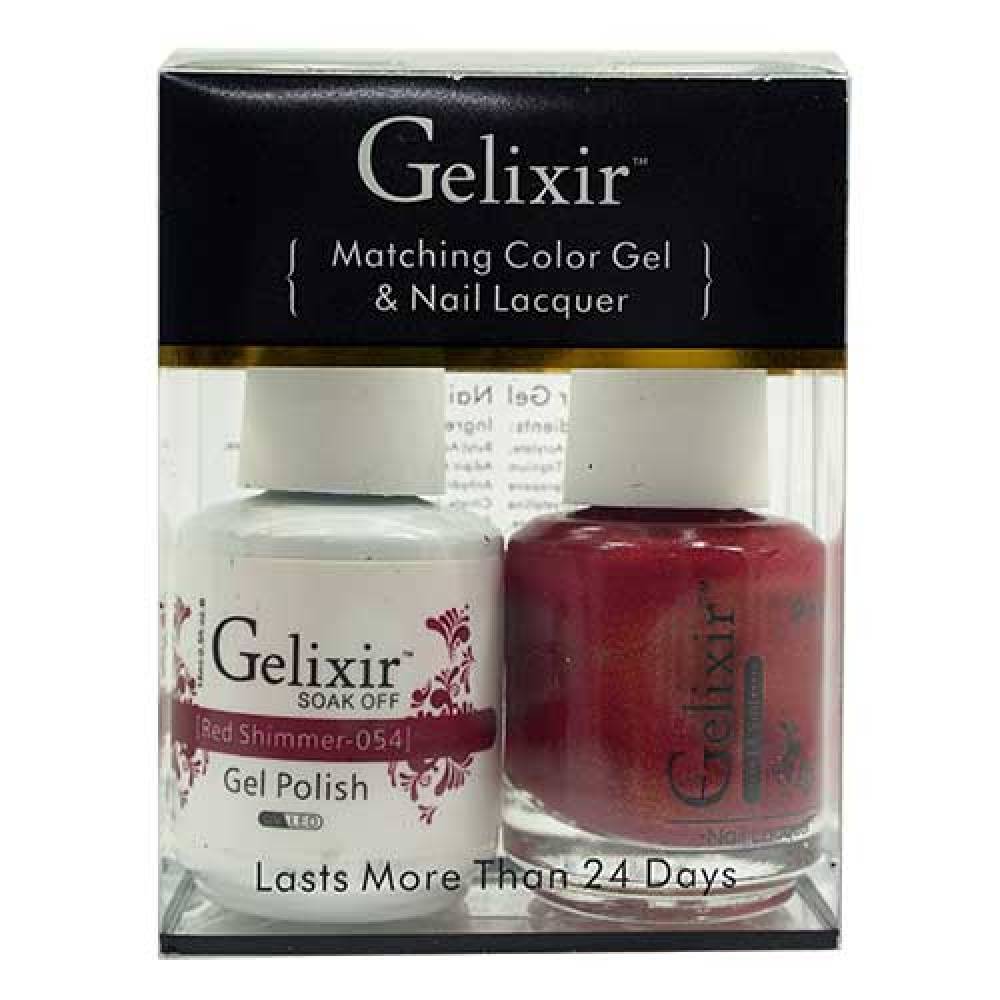 GELIXIR / Gel Nail Polish Matching Duo - 054 Red Shimmer