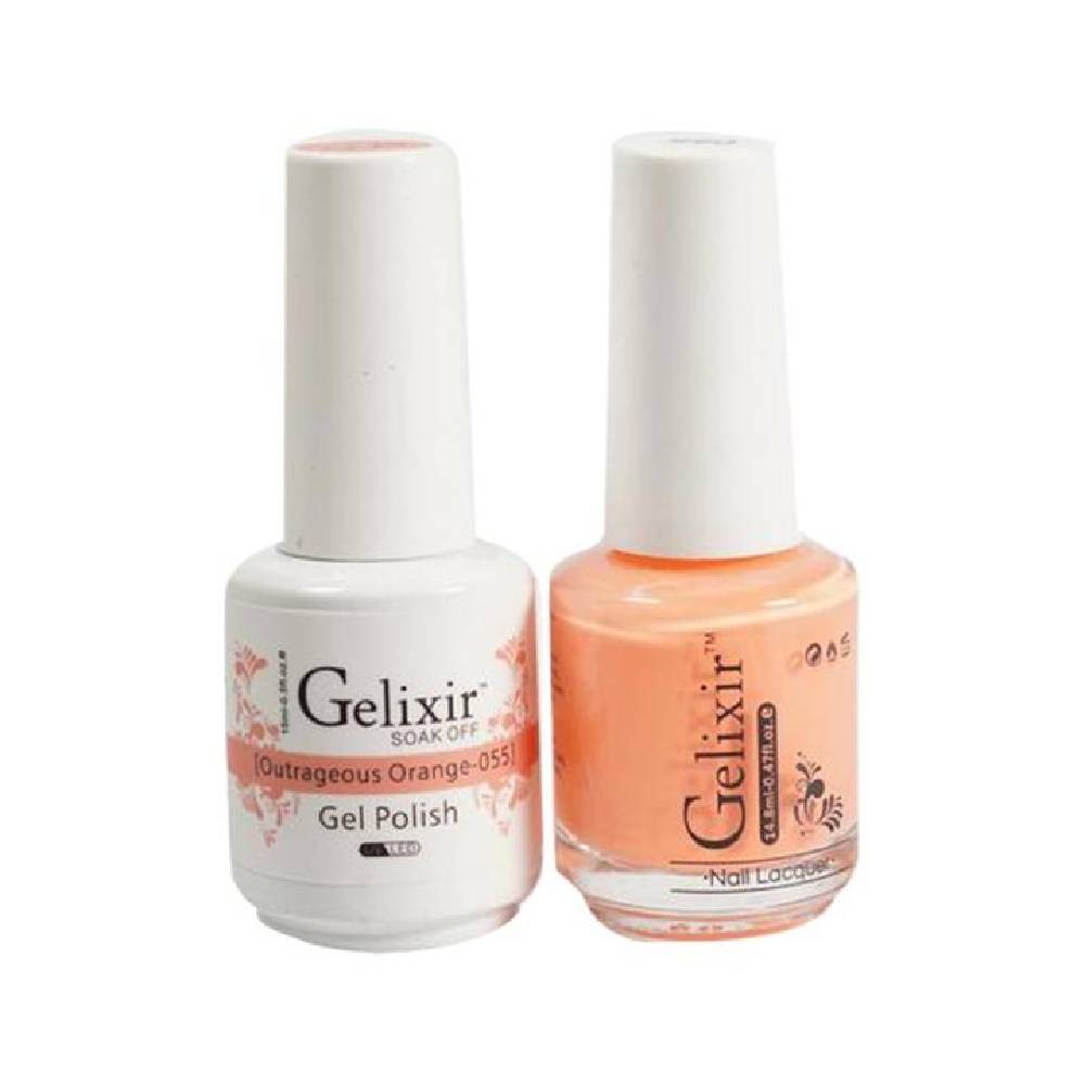 GELIXIR / Gel Nail Polish Matching Duo - 055 Outrageous Orange