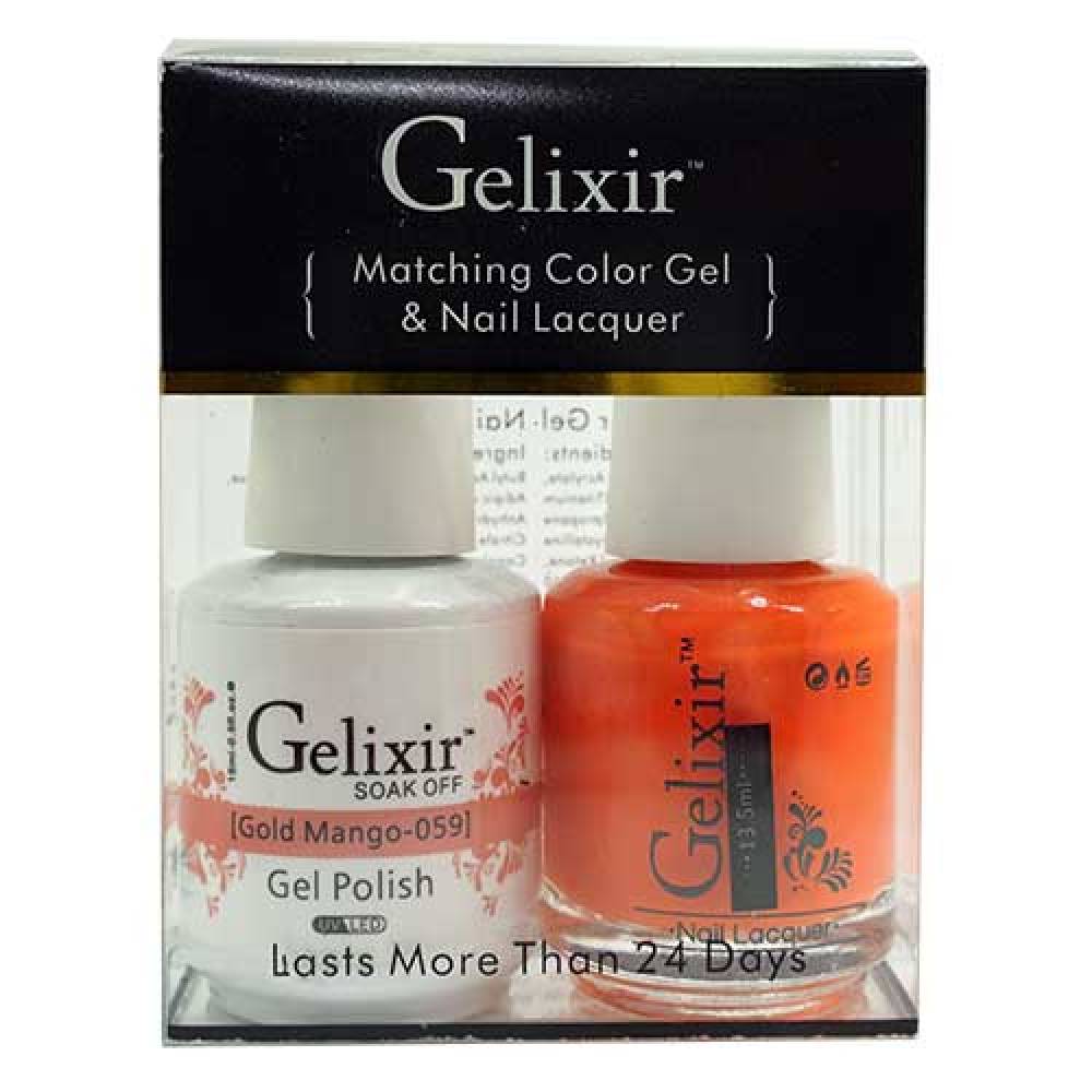 GELIXIR / Gel Nail Polish Matching Duo - 059 Gold Mango