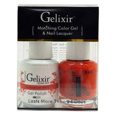 GELIXIR / Gel Nail Polish Matching Duo - 061 Coquelicot