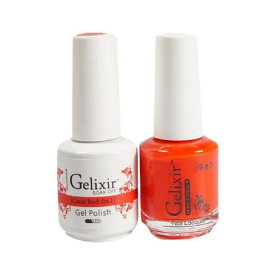 GELIXIR / Gel Nail Polish Matching Duo - 062 Coral Red