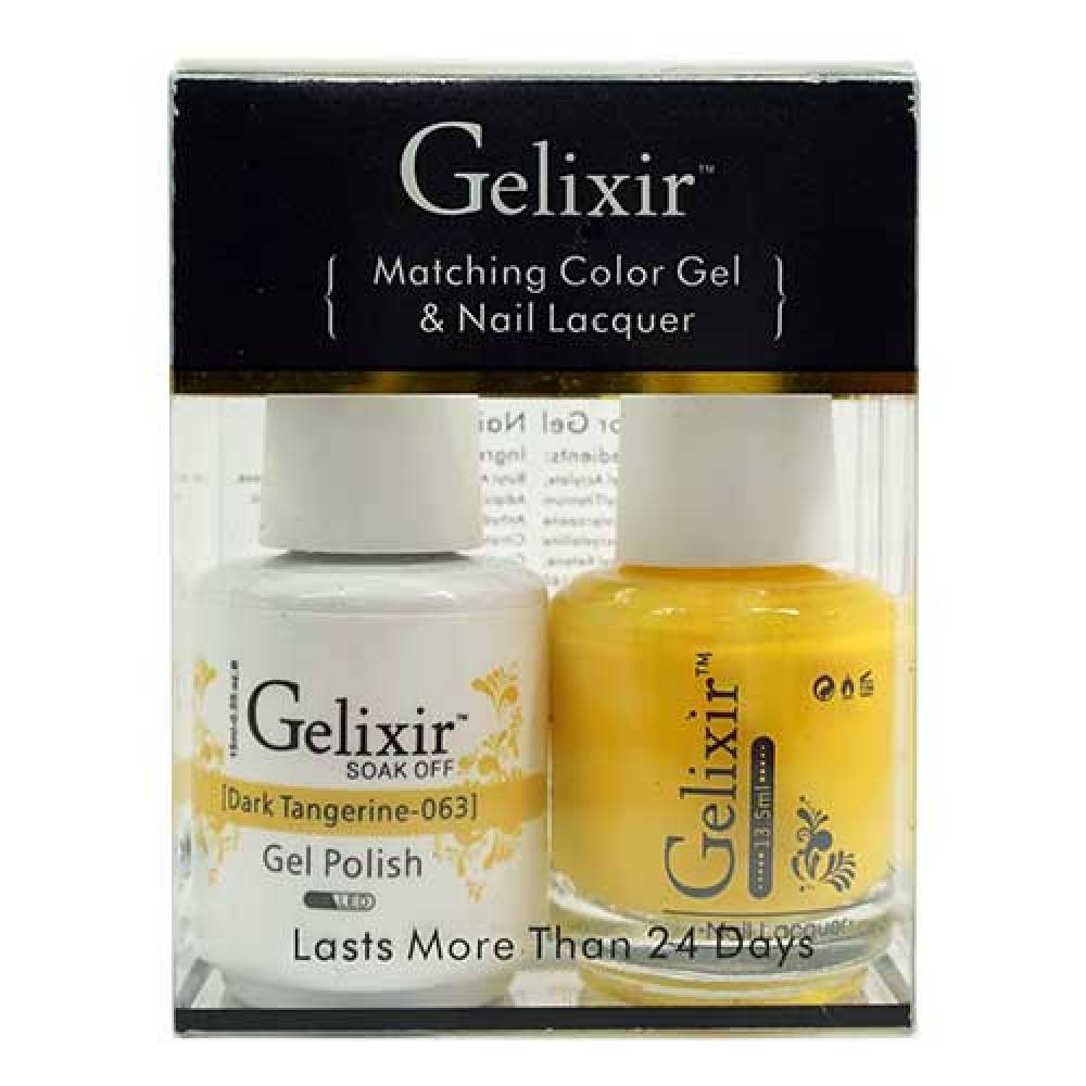 GELIXIR / Gel Nail Polish Matching Duo - 063 Dark Tangerine