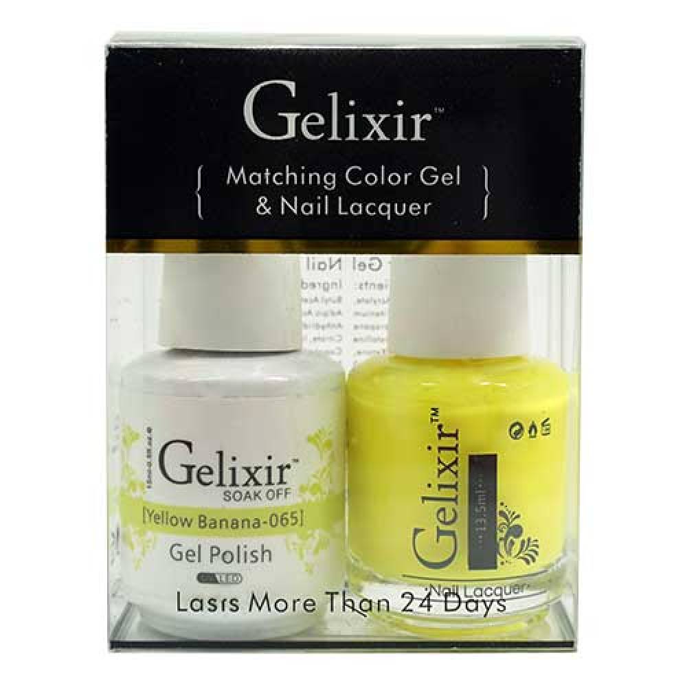 GELIXIR / Gel Nail Polish Matching Duo - 065 Yellow Banana