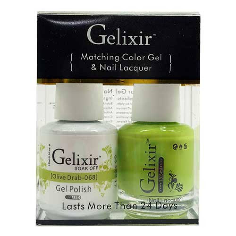 GELIXIR / Gel Nail Polish Matching Duo - 068 Olive Drab