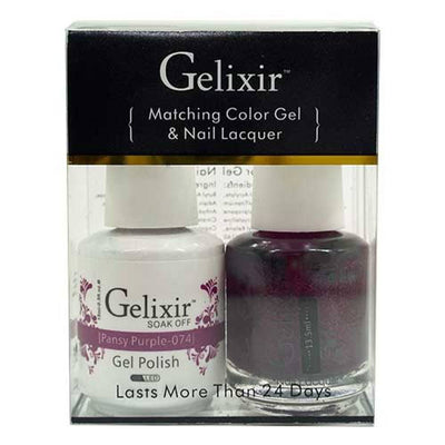 GELIXIR / Gel Nail Polish Matching Duo - 074 Pansy Purple