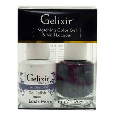 GELIXIR / Gel Nail Polish Matching Duo - 075 Deep Sea