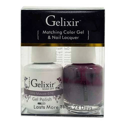 GELIXIR / Gel Nail Polish Matching Duo - 076 Old Mauve