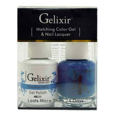 GELIXIR / Gel Nail Polish Matching Duo - 080 Sea Blue