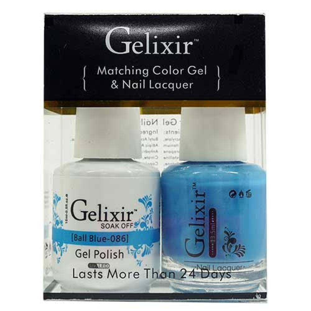 GELIXIR / Gel Nail Polish Matching Duo - 086 Ball Blue