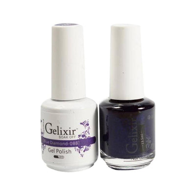 GELIXIR / Gel Nail Polish Matching Duo - 088 Blue Diamond