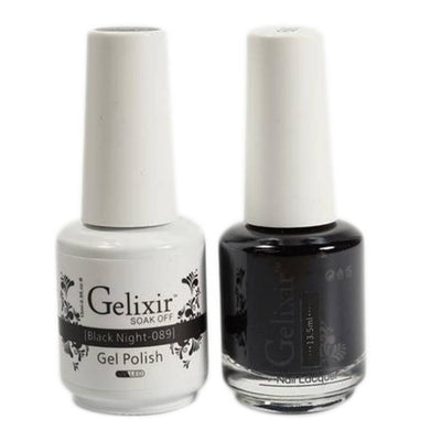GELIXIR / Gel Nail Polish Matching Duo - 089 Black Night