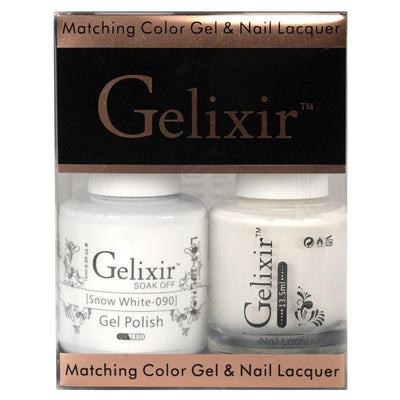 GELIXIR / Gel Nail Polish Matching Duo - 090 Snow White