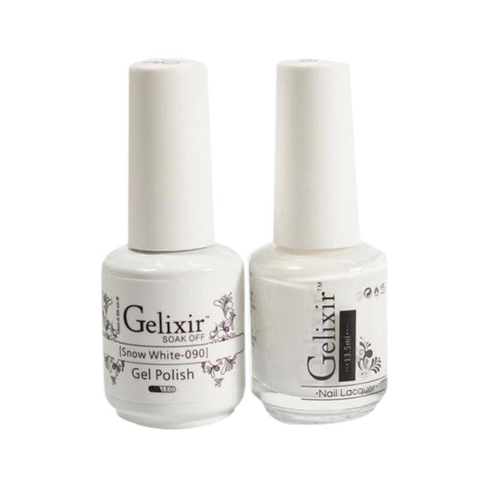 GELIXIR / Gel Nail Polish Matching Duo - 090 Snow White