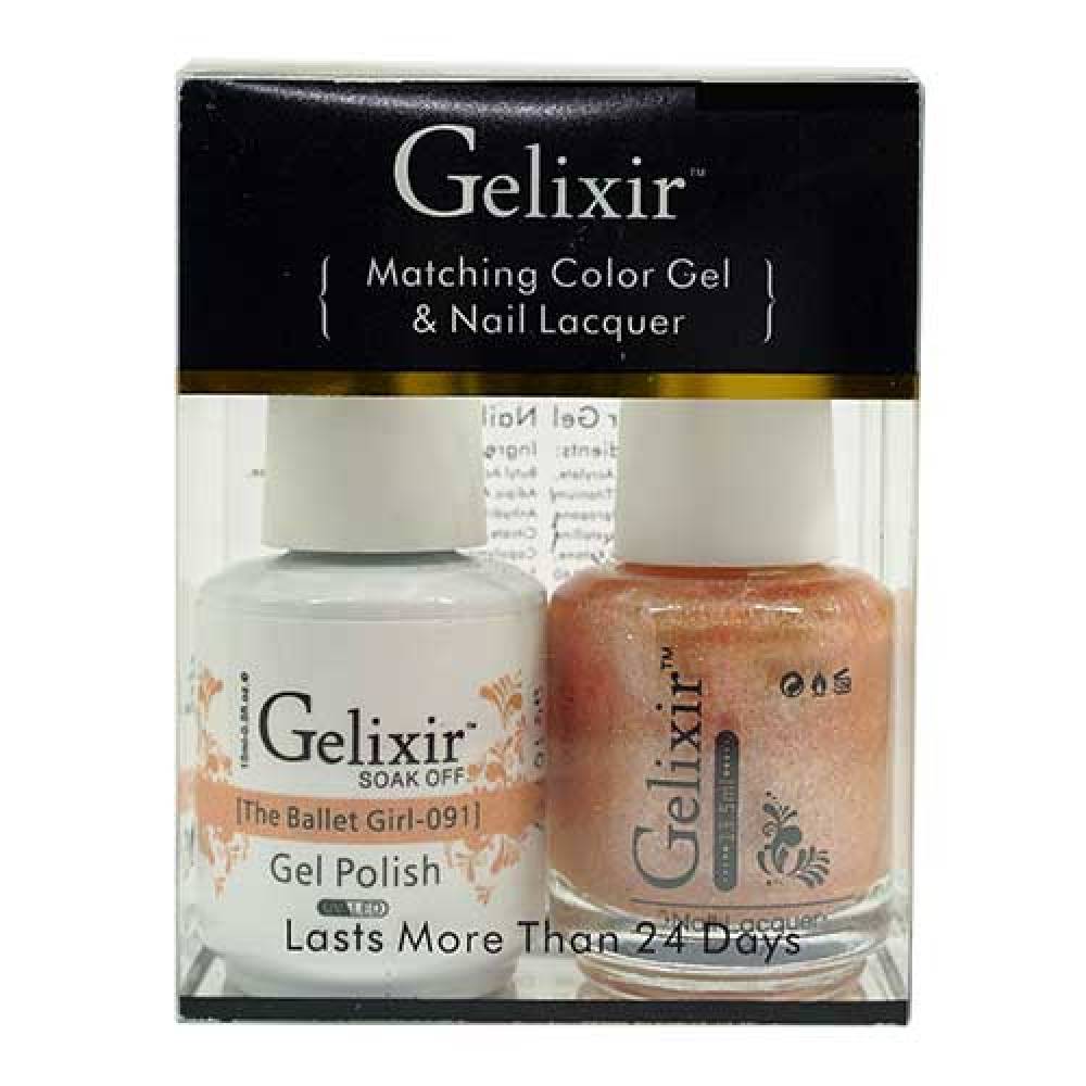 GELIXIR / Gel Nail Polish Matching Duo - 091 The Ballet Girl
