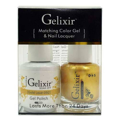 GELIXIR / Gel Nail Polish Matching Duo - 092 Gold Love