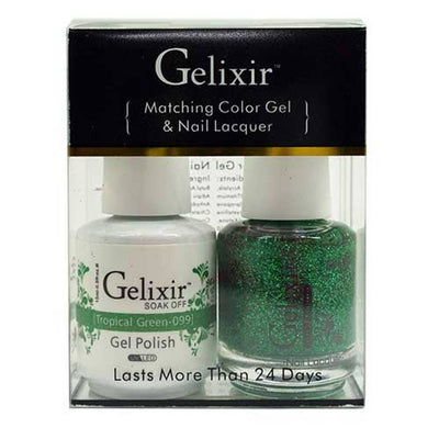 GELIXIR / Gel Nail Polish Matching Duo - 099 Tropical Green