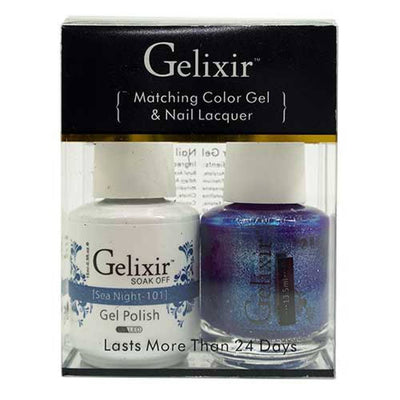 GELIXIR / Gel Nail Polish Matching Duo - 101 Sea Night