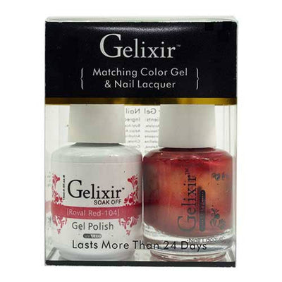 GELIXIR / Gel Nail Polish Matching Duo - 104 Royal Red