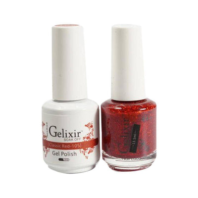 GELIXIR / Gel Nail Polish Matching Duo - 105 Classic Red