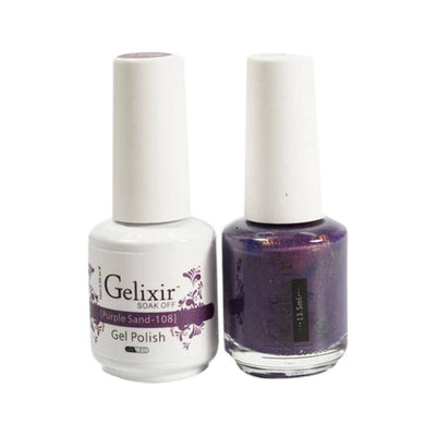 GELIXIR / Gel Nail Polish Matching Duo - 108 Purple Sand