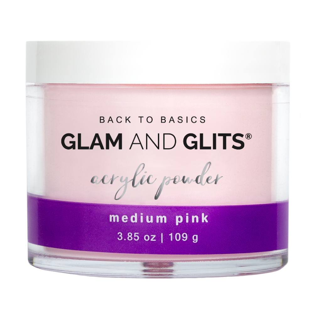 GLAM AND GLITS / Acrylic Powder - Medium Pink 3.85oz.