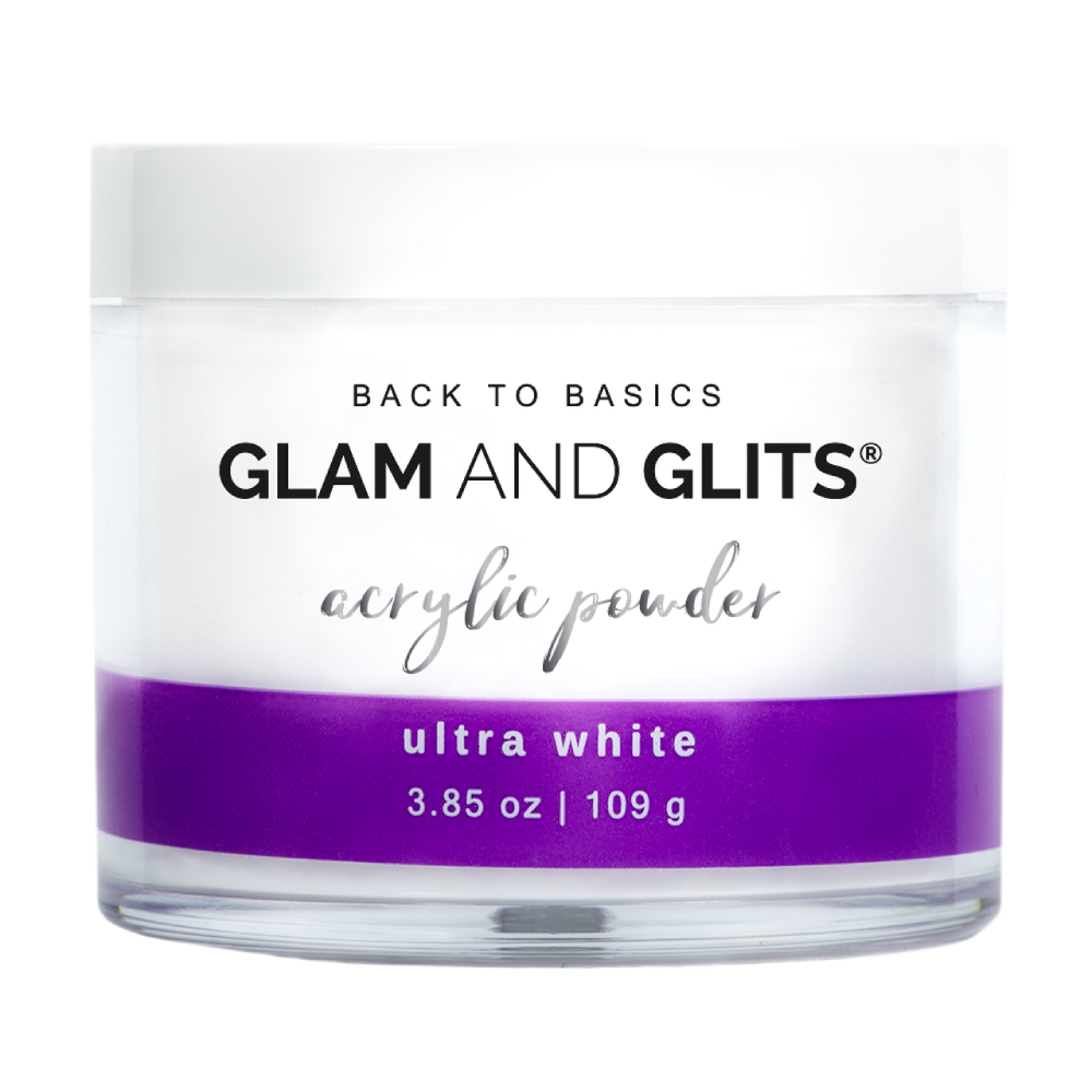 GLAM AND GLITS / Acrylic Powder - Ultra White 3.85oz.