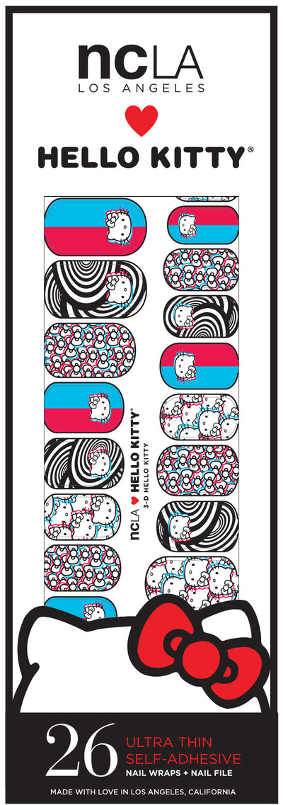 NCLA Hello Kitty Nail Wraps - 3D