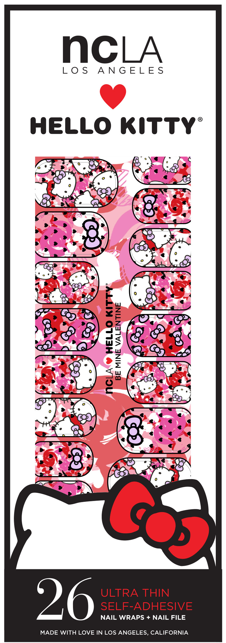 NCLA Hello Kitty Nail Wraps - Be Mine Valentine