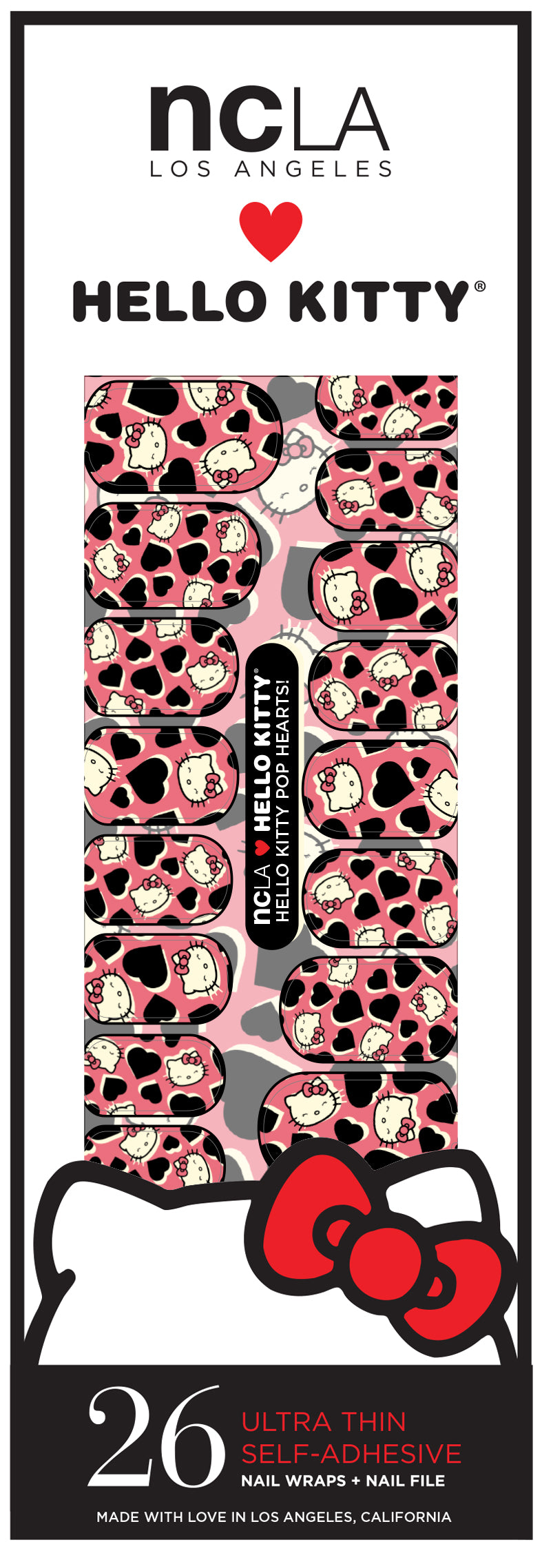 NCLA Hello Kitty Nail Wraps - Pop Hearts!